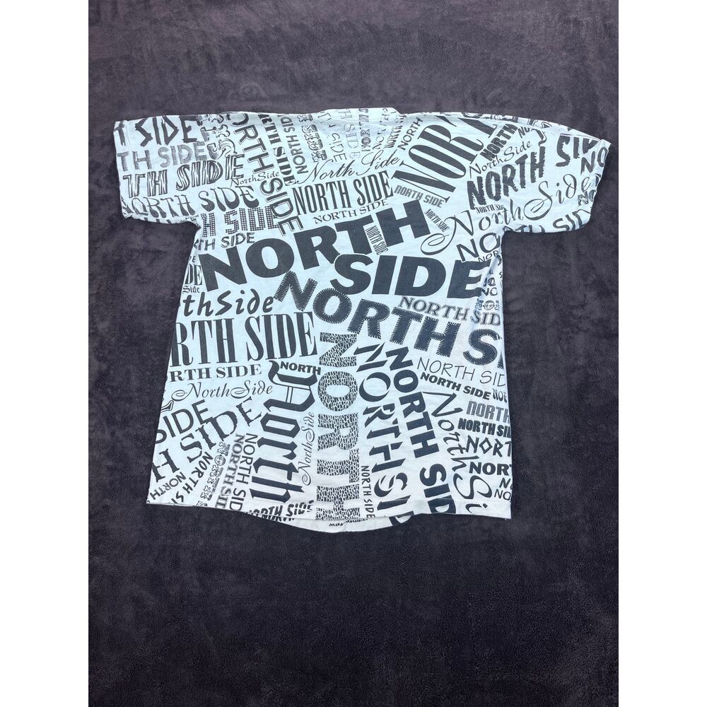 Vintage "North Side" All-Over Print Tee L - Picture 4 of 6